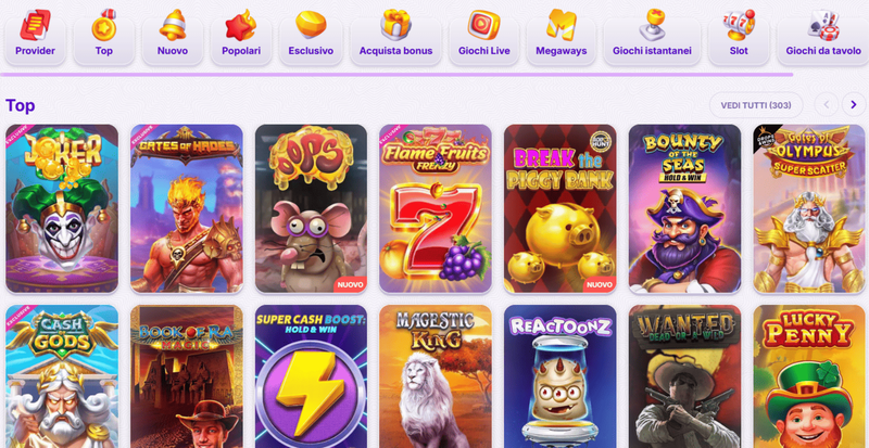 Catalogo delle migliori slot disponibili su RoboCat Casino